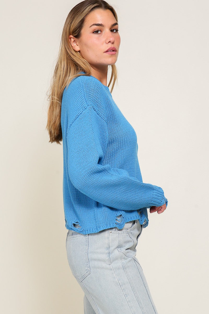 Khloe Distressed Vintage Sweater