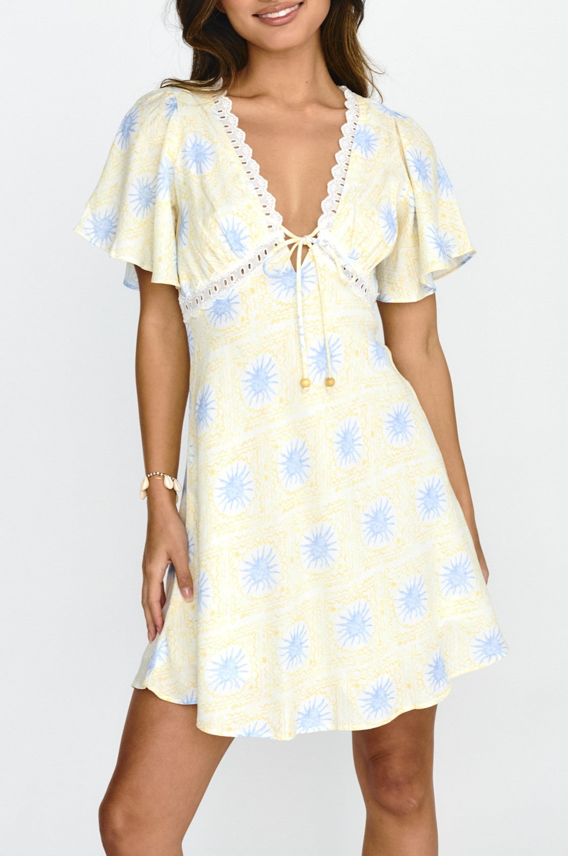 Skylar Sun Print Mini Dress