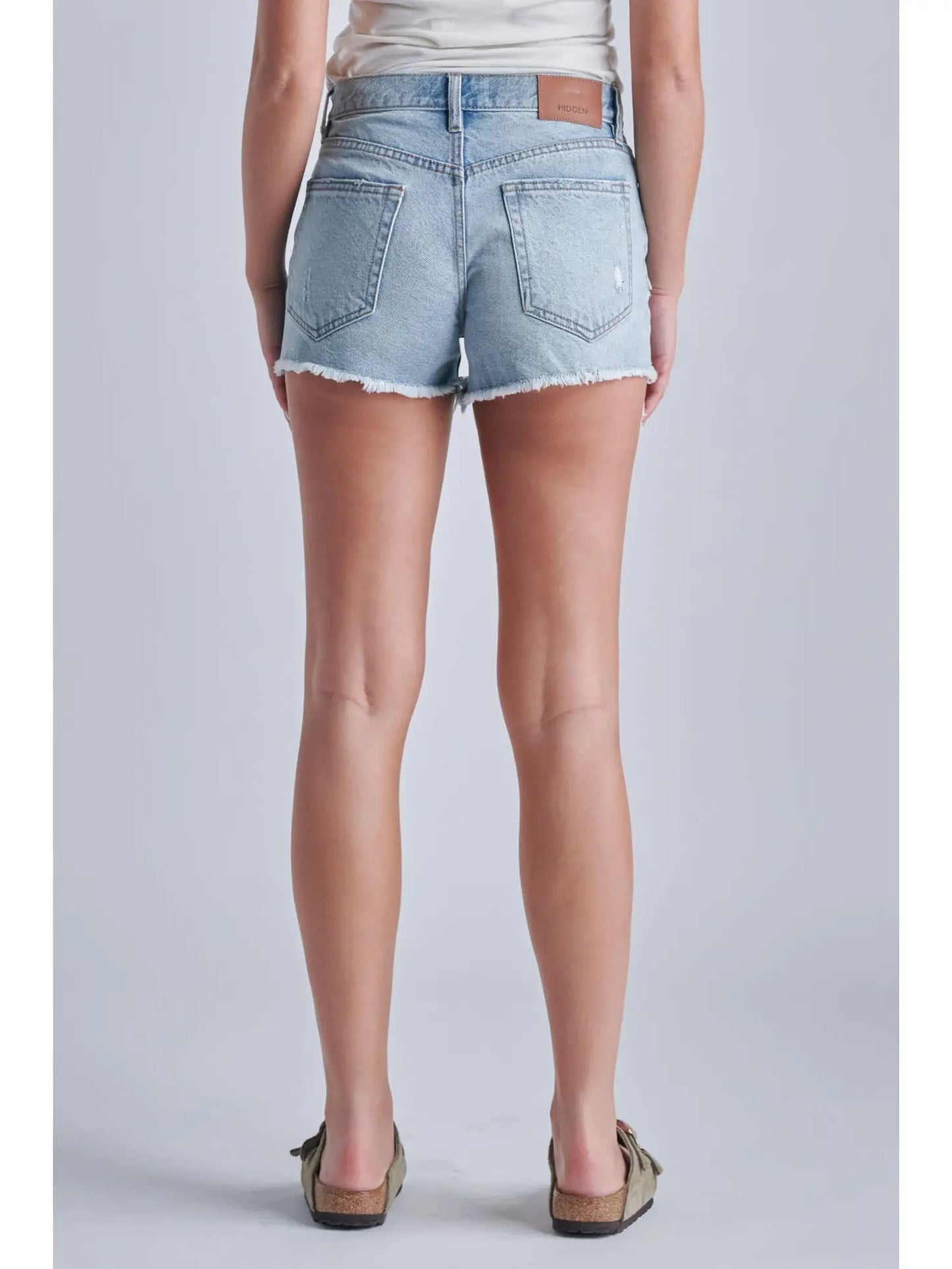 Erin Light Wash Mid-Rise Shorts